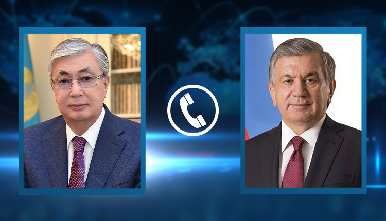 Состоялся телефонный разговор Главы государства Касым-Жомарта Токаева с Президентом Узбекистана Шавкатом Мирзиёевым 
